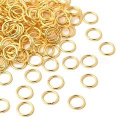 Hierro anillos del salto abierto, redondo, Sin cadmio y níque y plomo, dorado, 8x1mm, 18 diámetro, diámetro interior: 6 mm, aproximamente 7200 unidades / 1000 g