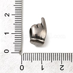 304 Edelstahl-Europäische Perlen&nbsp;STAS-M100-07AS