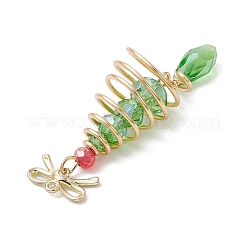Colgantes de vidrio con alambre de cobre con temática navideña&nbsp;PALLOY-JF02861-01