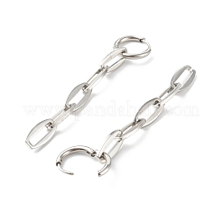 Orecchini a cerchio huggie in acciaio inossidabile 304 anti-ossidazione&nbsp;EJEW-JE04548-02