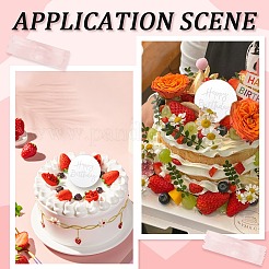 21 pièce de décoration de carte d'insertion de cupcake d'anniversaire en acrylique effet miroir&nbsp;AJEW-SP0001-65B