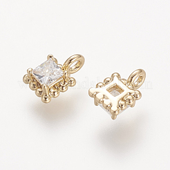 Pendentifs en laiton avec zircone cubique&nbsp;KK-T014-67G