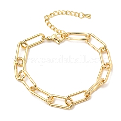 Bracelets de chaîne de trombone en laiton pour femmes&nbsp;BJEW-H639-09G