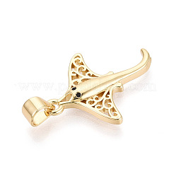 Colgante micropavé cubic zirconia de latón&nbsp;KK-T080-09G
