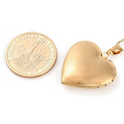 Colliers à chaîne en acier inoxydable 304 avec pendentif en forme de cœur pour femmes&nbsp;NJEW-M050-04E-G