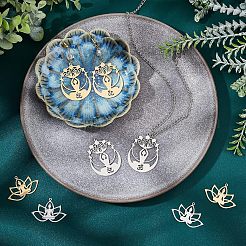 8 pièce 4 styles 201 pendentifs en acier inoxydable&nbsp;STAS-UN0033-89