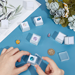 24 quadratische transparente Kunststoffbox für lose Diamanten&nbsp;CON-OC0001-68A