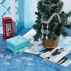 100 Stück transparente Weihnachts-Acryl-Verbindungsanhänger&nbsp;OACR-SC0001-58
