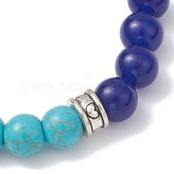 Bracelets extensibles ronds en œil de tigre naturel&nbsp;BJEW-JB12744