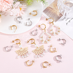 16 pieza de accesorios para pendientes de acero inoxidable 304&nbsp;STAS-BBC0010-20B