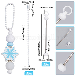 8 pieza de barra de hierro con cuentas para decorar joyas y manualidades.&nbsp;IFIN-SC0001-76