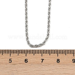 Collane con catena in ottone da 2 mm per donne e uomini&nbsp;NJEW-G174-01P