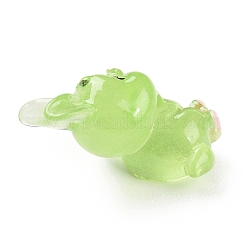 Ornamento di coniglio in resina luminosa&nbsp;DJEW-R011-02C