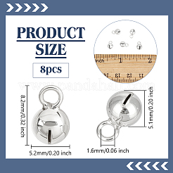 8 pièce 925 breloques cloche sonore en argent sterling&nbsp;STER-BC0003-26