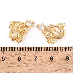 Pendentifs en laiton zircon cubique transparent&nbsp;KK-CBA6818-05G