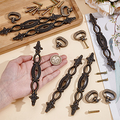Maniglie per ante di armadietti in lega in stile tibetano&nbsp;AJEW-WH0752-665A