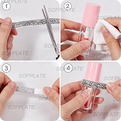 5 iarda di nastro autoadesivo in resina con strass&nbsp;DIY-SP0002-49D