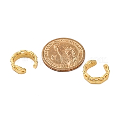 Boucles d'oreilles en laiton plaqué en crémaillère&nbsp;EJEW-C125-24F-G