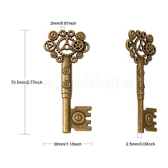Lega stile tibetano grandi ciondoli&nbsp;TIBE-S302-23AB-LF