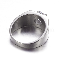 316 chirurgischer Edelstahl Breitbandringe&nbsp;RJEW-P115-09