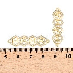 Muttertags-Anhänger aus Messing mit Mikropavé-Fassung und klaren Zirkonia&nbsp;KK-F931-27D-G