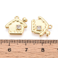 Pendentifs en zircone cubique clair en laiton&nbsp;KK-T077-48G