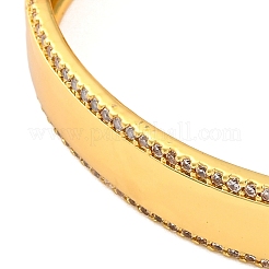 Gestellplattierte Messing-Armbänder mit Mikropflaster und Zirkonia für Damen&nbsp;BJEW-M040-20G