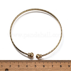 Perfektes Design echte 18 Karat vergoldete Messing Drehmoment Manschette Armreif&nbsp;BJEW-EE0001-05