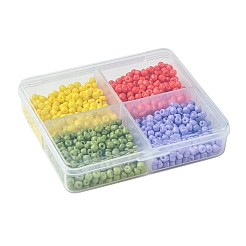 800 Stück 4 Stile gemischte Stile runde Glasperlen&nbsp;SEED-FS0001-18A