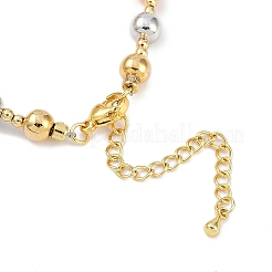 Gestellplattierung Messing Mikropflaster Zirkonia Perlen Armbänder&nbsp;BJEW-P341-02G