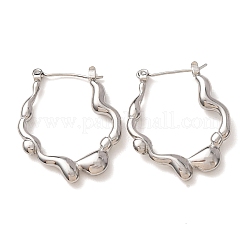 Pendientes de aro de acero inoxidable 304 para mujer&nbsp;SA-CBA7B26-02P