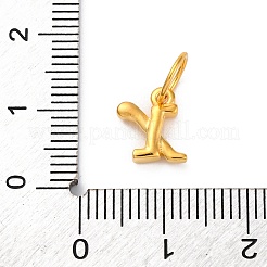 925 breloque lettre en argent sterling avec anneaux de jonction&nbsp;LS-STER-R008-01G-X