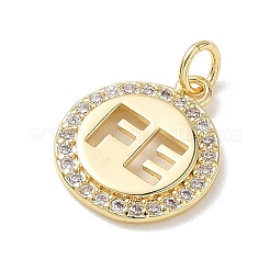 Pendentifs en laiton zircon cubique transparent&nbsp;KK-L268-019G-01