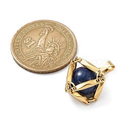 Pendenti con perle rotonde di pietre preziose naturali miste&nbsp;PALLOY-JF02415-01