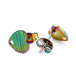 Accesorios para pendientes de acero inoxidable 304 con revestimiento iónico (IP)&nbsp;EJEW-O104-04MC