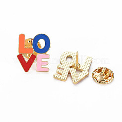 Spilla smaltata di parola amore&nbsp;PALLOY-S132-290