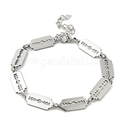 Bracelets à maillons rectangulaires en acier inoxydable 304 pour hommes et femmes&nbsp;BJEW-D042-38P