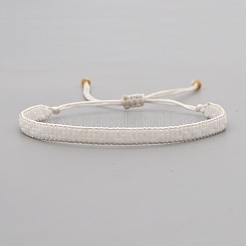 Braccialetto di perline intrecciate con semi di miyuki&nbsp;BJEW-A121-01D
