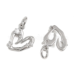 Shegrace Valentinstag Messing-Anhänger mit Mikropavé und klaren Zirkonia&nbsp;XGRQ4N444-704P