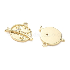 Pendenti in zirconi cubici trasparenti in micro pavè di ottone&nbsp;KK-C259-15G
