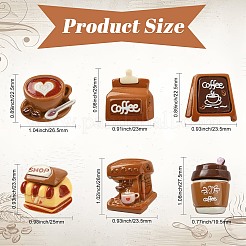 12 épingle à revers en résine à 6 styles&nbsp;JEWB-CJ0003-04