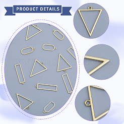 30 pièces 3 styles pendentifs en alliage à lunette ouverte&nbsp;FIND-CA0007-86