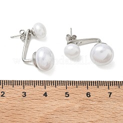 Runde Ohrstecker aus Messing&nbsp;EJEW-C185-02P