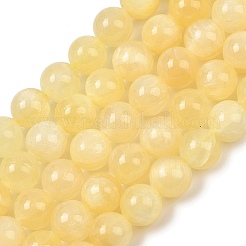 Natürliche goldene Seidenjadeperlenstränge&nbsp;G-Z112-A01-6mm