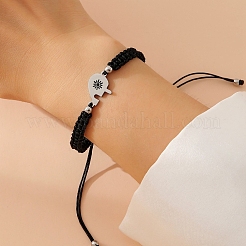 Bracelets réglables en corde tressée en polyester pour couple&nbsp;PW-WG99087-01
