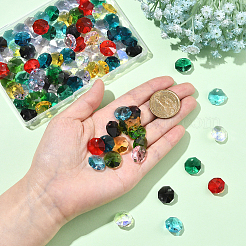 100 Stück 10 Farben galvanisieren Glasverbindungen&nbsp;EGLA-YW0005-58