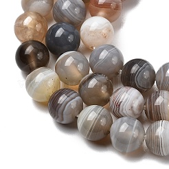 Chapelets de perles en agate naturelle du Botswana&nbsp;G-H334-A01-01