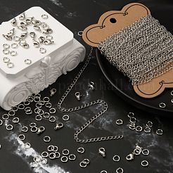 Kit per la creazione di collane con catene intrecciate in ottone fai da te&nbsp;DIY-LS0002-88P