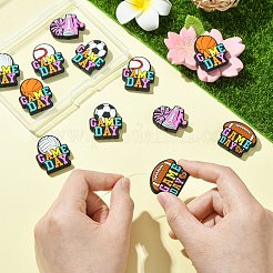 12 pièces 6 styles de perles de silicone&nbsp;SIL-CJ0003-12