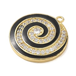 Pendenti in zirconi cubici trasparenti in micro pavè di ottone&nbsp;CU-CBA4231-04C-G